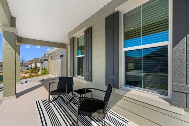 a balcony view with a outdoor space