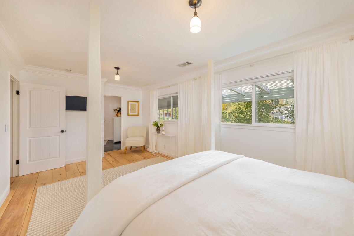 930 Fairview Road Ojai, CA 93023 - Photo 15 of 30 a bedroom with a bed and a window