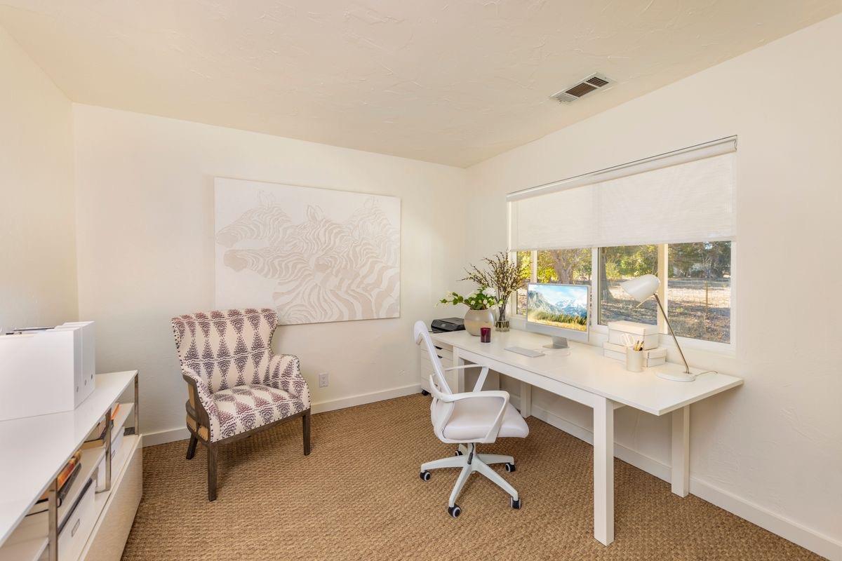 930 Fairview Road Ojai, CA 93023 - Photo 22 of 30 a view of a workspace with furniture and a window