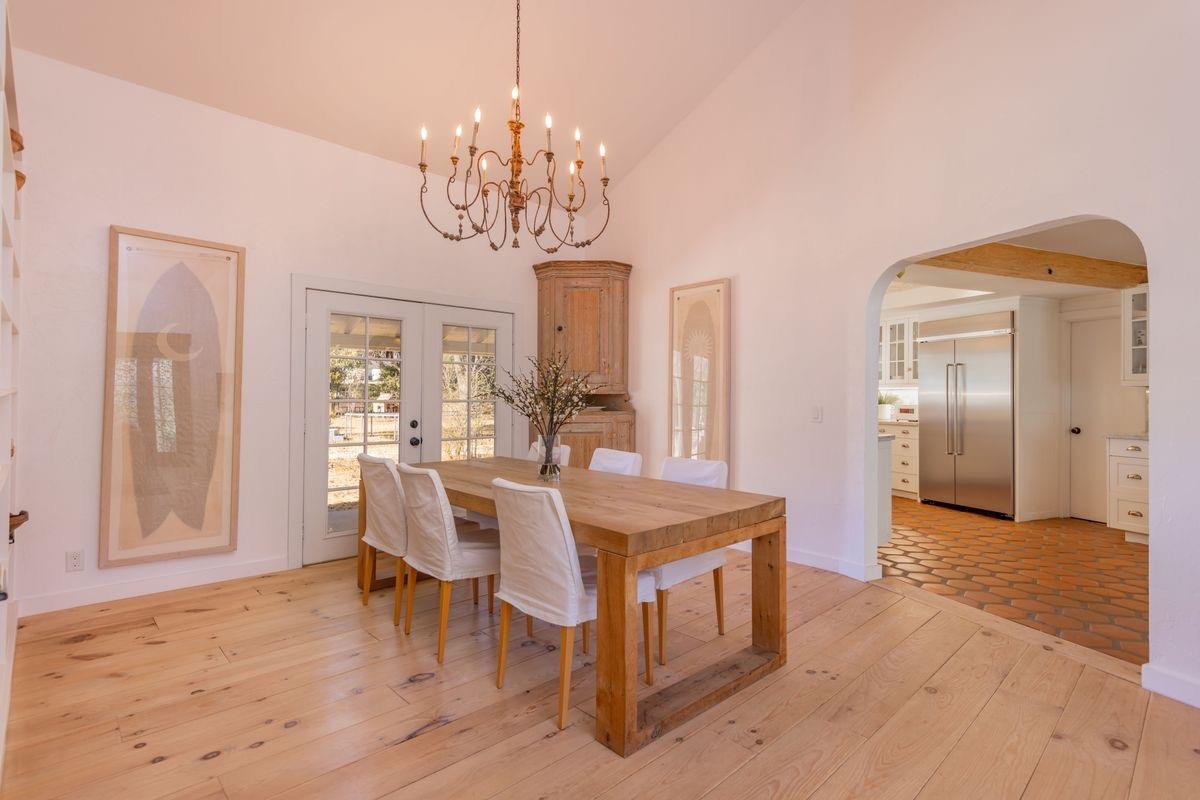 930 Fairview Road Ojai, CA 93023 - Photo 6 of 30 a view of a dining room with furniture and chandelier