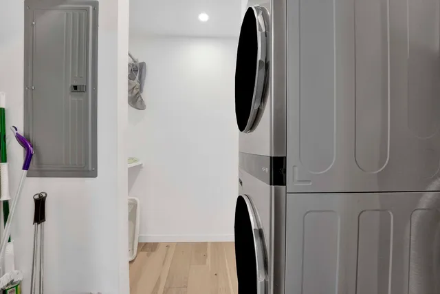 a close view of walk in closet