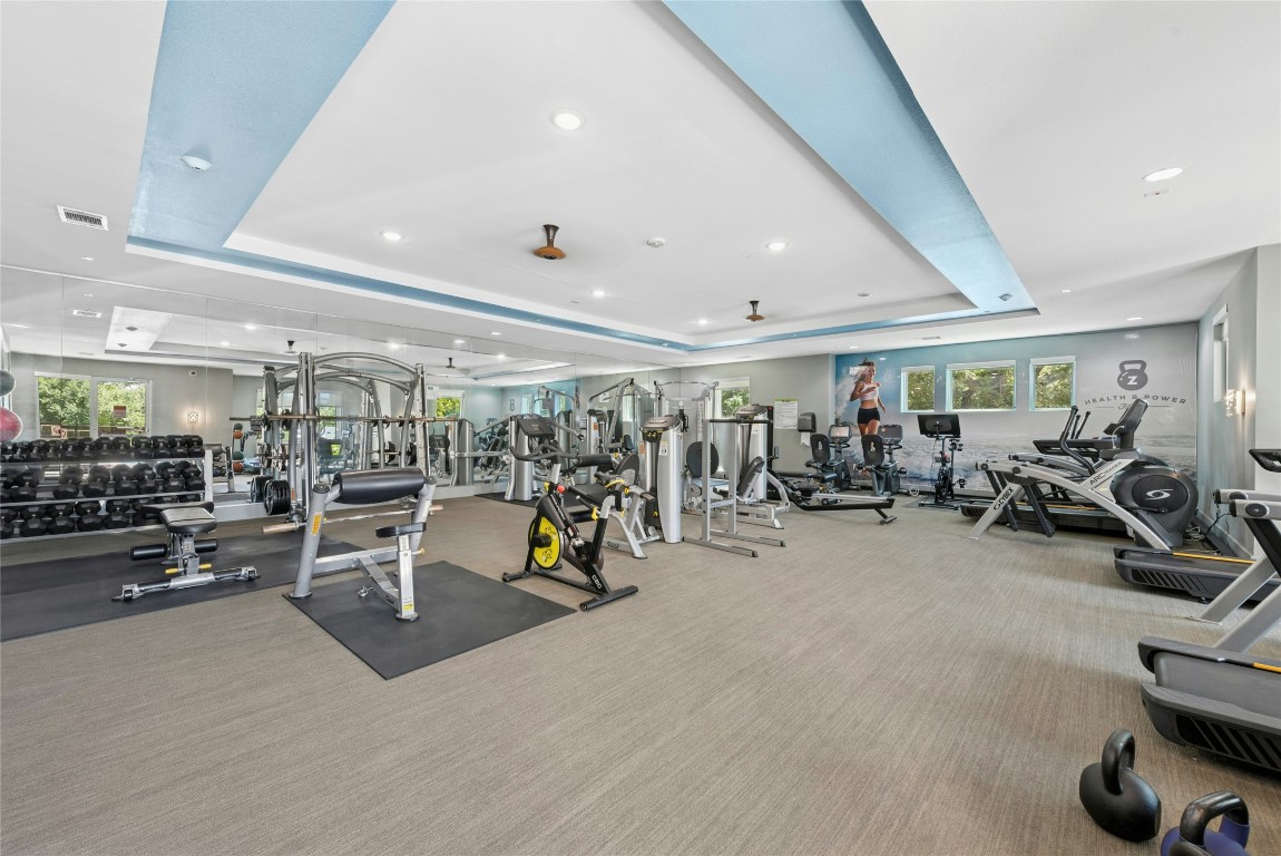 1900 Barton Springs Road, Unit 4004 Austin, TX 78704 - Photo 19 of 19 a view of a room with gym equipment