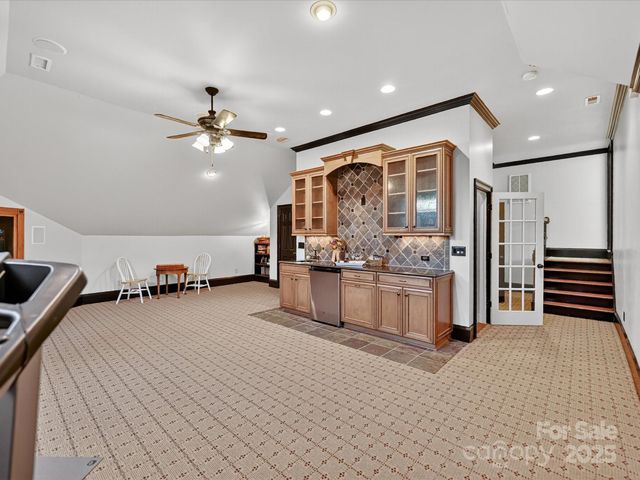 a large room with a large window