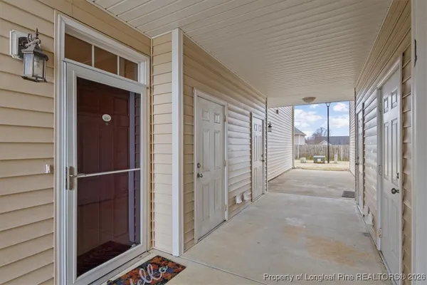 a view of a porch
