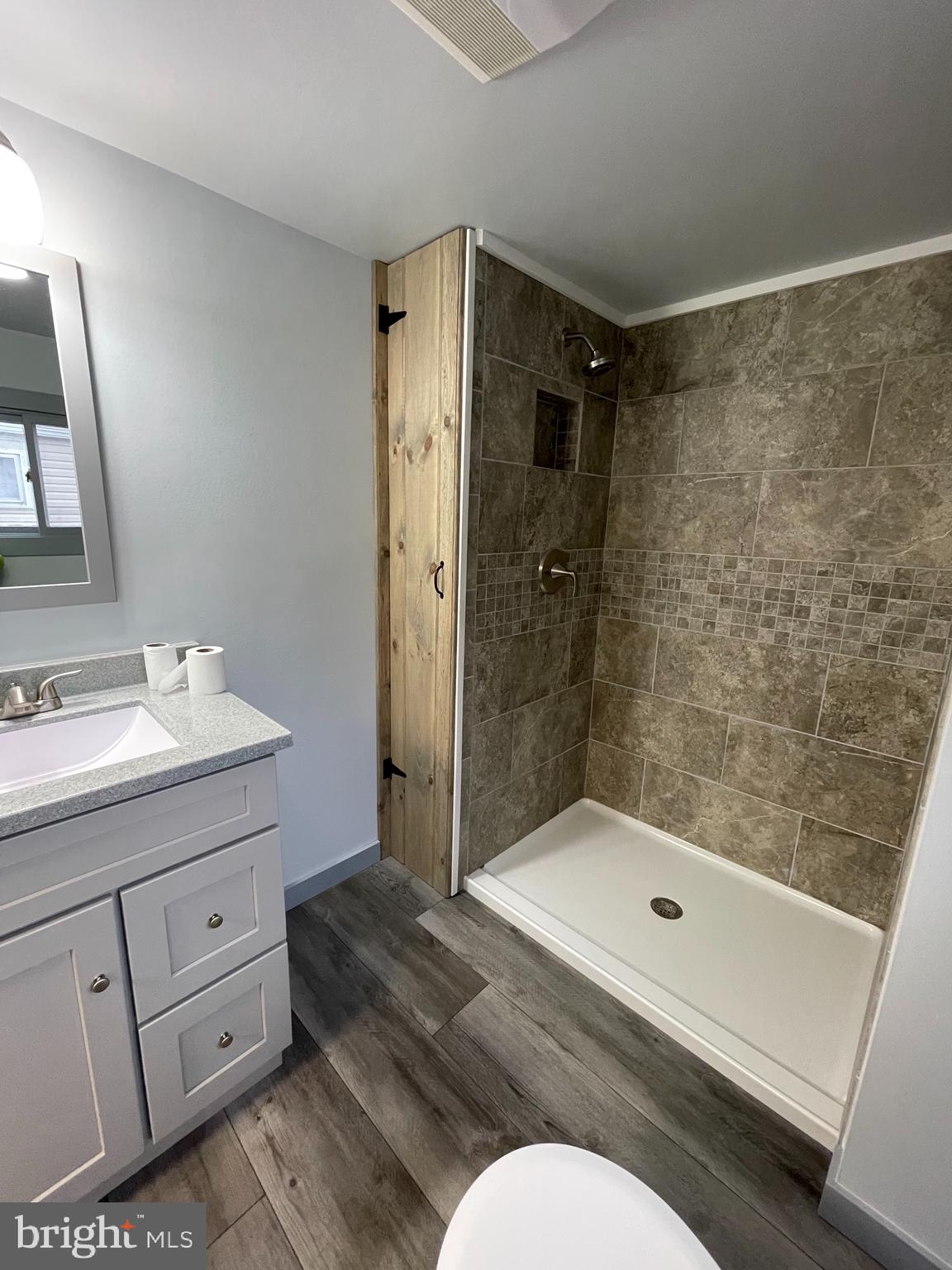 105 Spring Garden Street Leesport, PA 19533 - Photo 6 of 16 a bathroom with a sink a toilet and shower