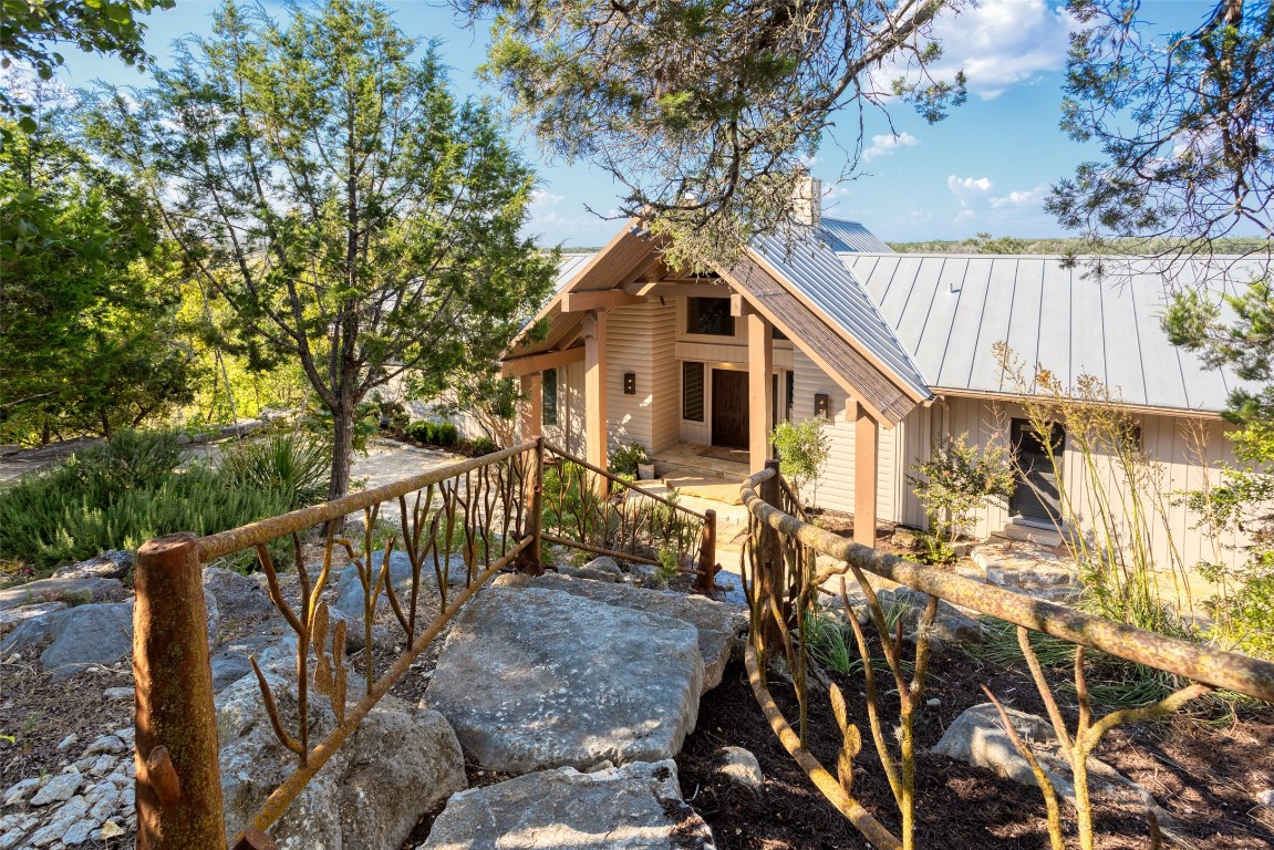 556 Cliff View-lot 53 Loop Harper, TX 78631 - Photo 5 of 40 a view of a house with wooden deck front of house