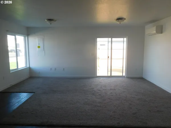 an empty room with a window