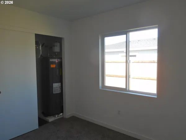 an empty room with a window