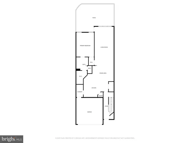 a picture of a bench in front of door