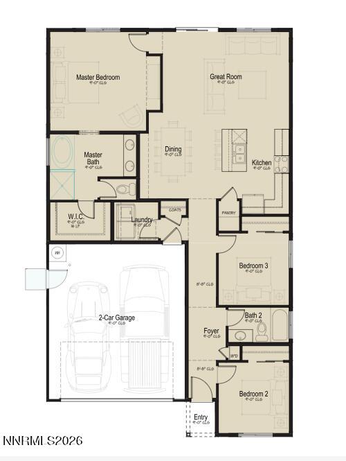 755 Kess Way, Unit LOT 40 Reno, NV 89506 - Photo 2 of 2 FloorplanDaylily with Tub