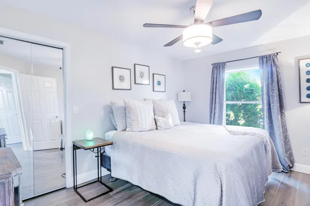 a view of a window in a bathroom