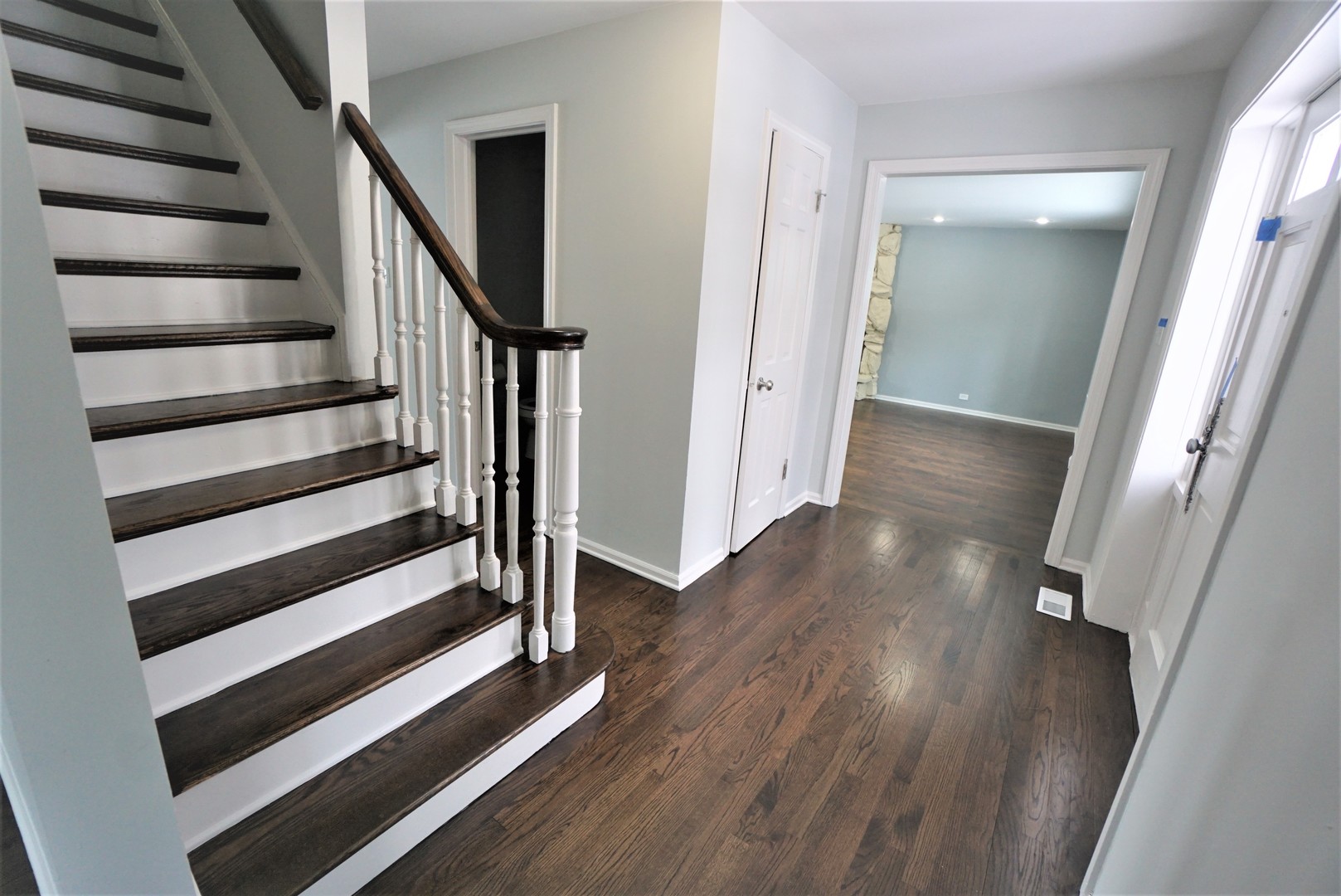 2842 Scott Crescent Flossmoor, IL 60422 - Photo 2 of 43 a view of entryway with wooden floor and stairs