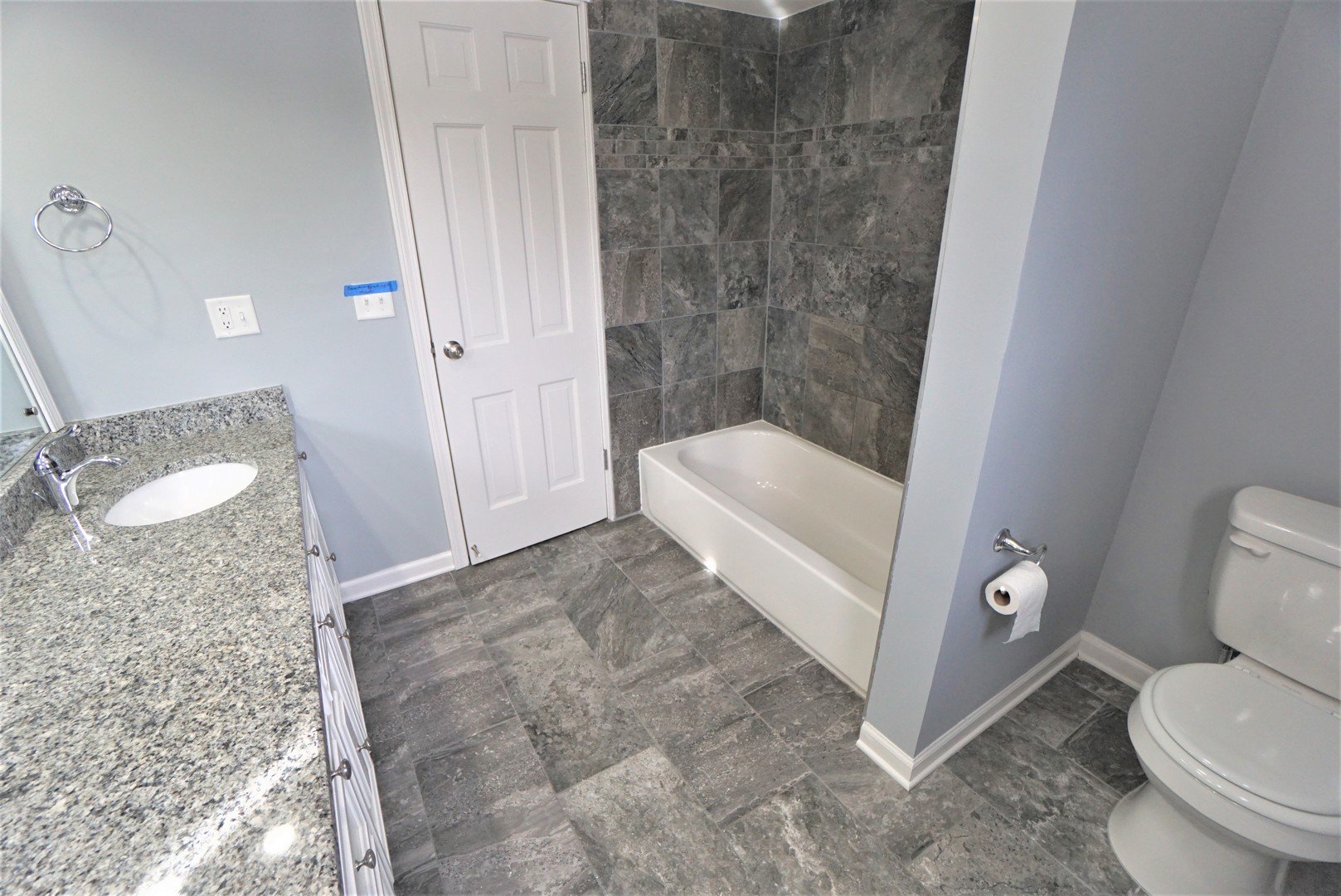 2842 Scott Crescent Flossmoor, IL 60422 - Photo 23 of 43 a bathroom with a granite countertop sink toilet and shower