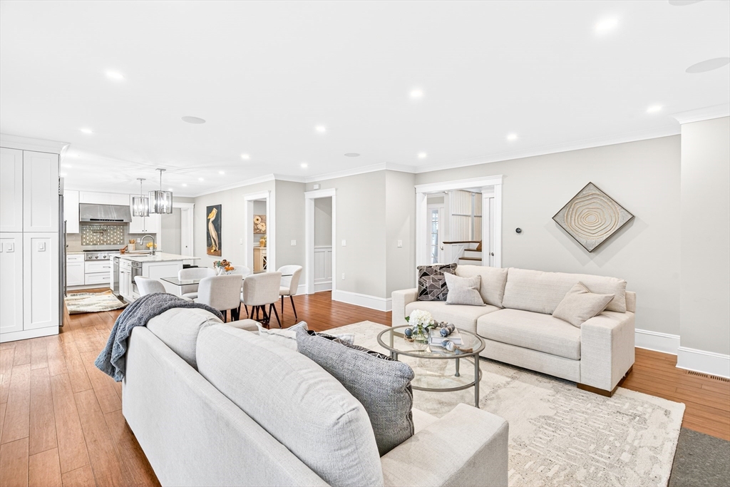 524 Ward Street Newton, MA 02459 - Photo 3 of 42 a living room with furniture and a wooden floor