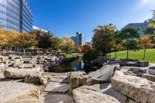 a view of a terrace with sitting area