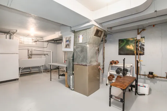 a room with storage and utility room