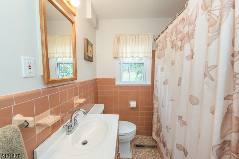 4 Oak Ridge North Caldwell, NJ 07006 - Photo 26 of 33 a bathroom with a sink a toilet and shower curtain