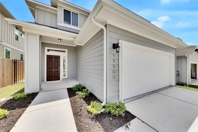 a front view of a house with entryway