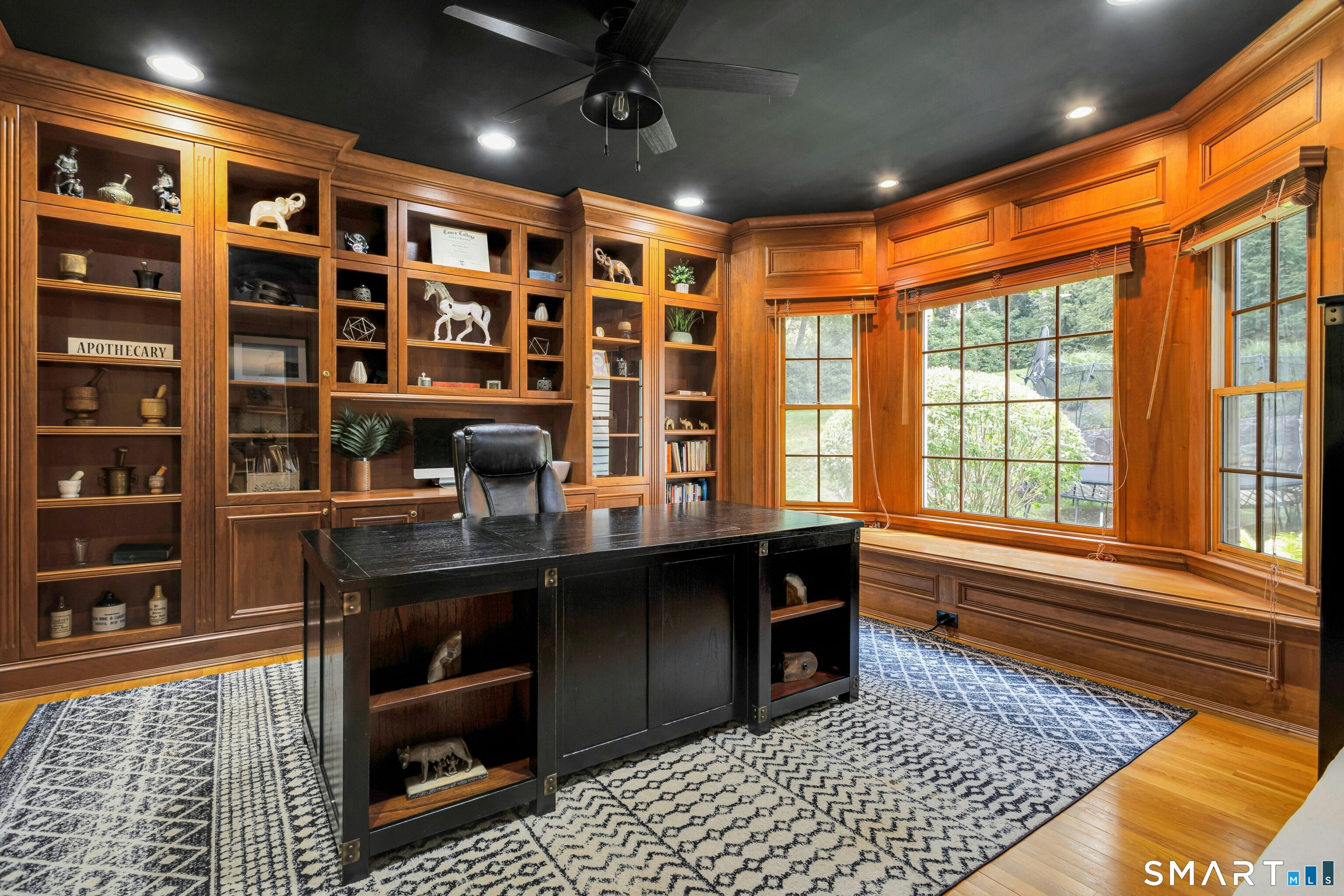 14 Turtle Ridge Court Ridgefield, CT 06877 - Photo 17 of 40 Study with Cherry Millwork & Custom Built-Ins