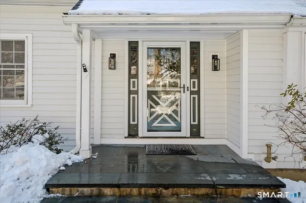 a view of front door of house