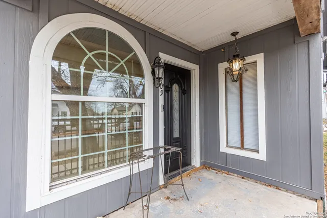 a view of front door