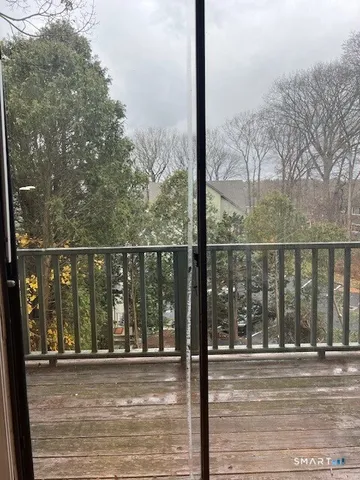 a view of a street from a window
