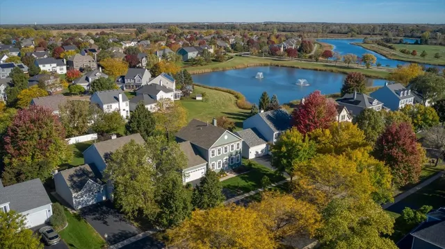 an aerial view of multiple house