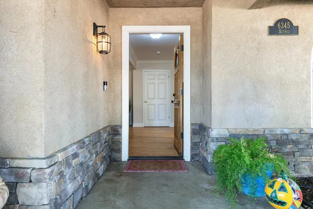 a view of front door of house