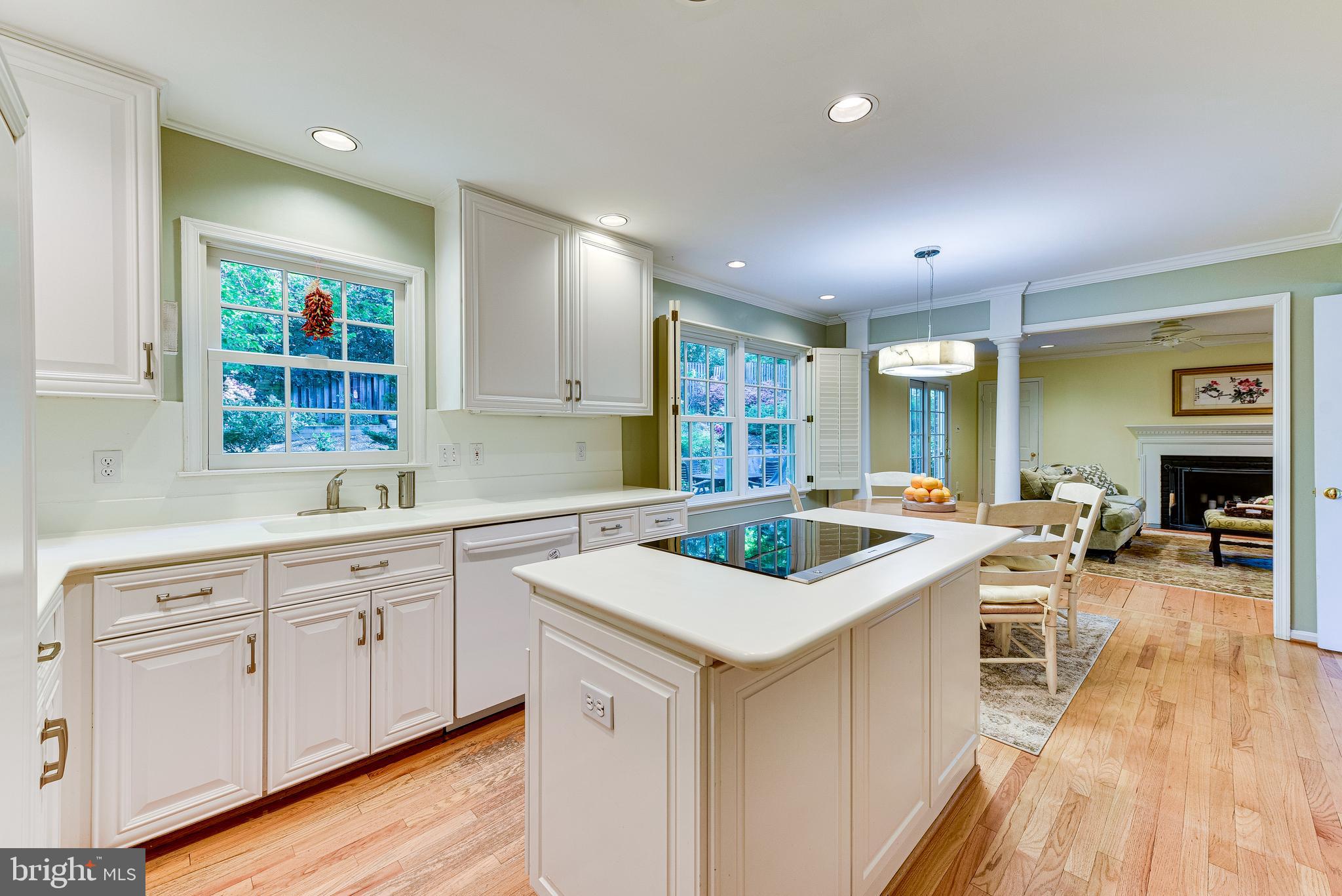 5815 Bent Twig Road McLean, VA 22101 - Photo 13 of 50 White cabinetry with center island