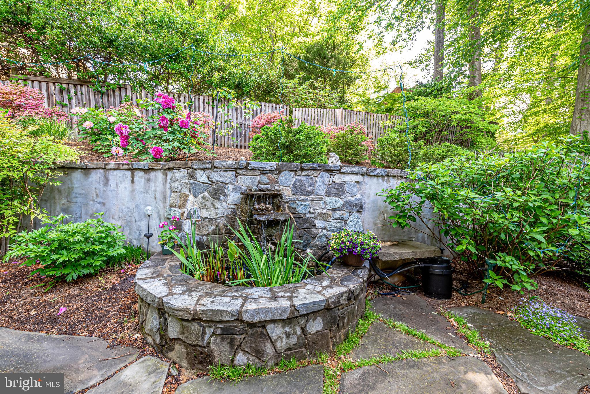 5815 Bent Twig Road McLean, VA 22101 - Photo 45 of 50 Koi pond set into the wall