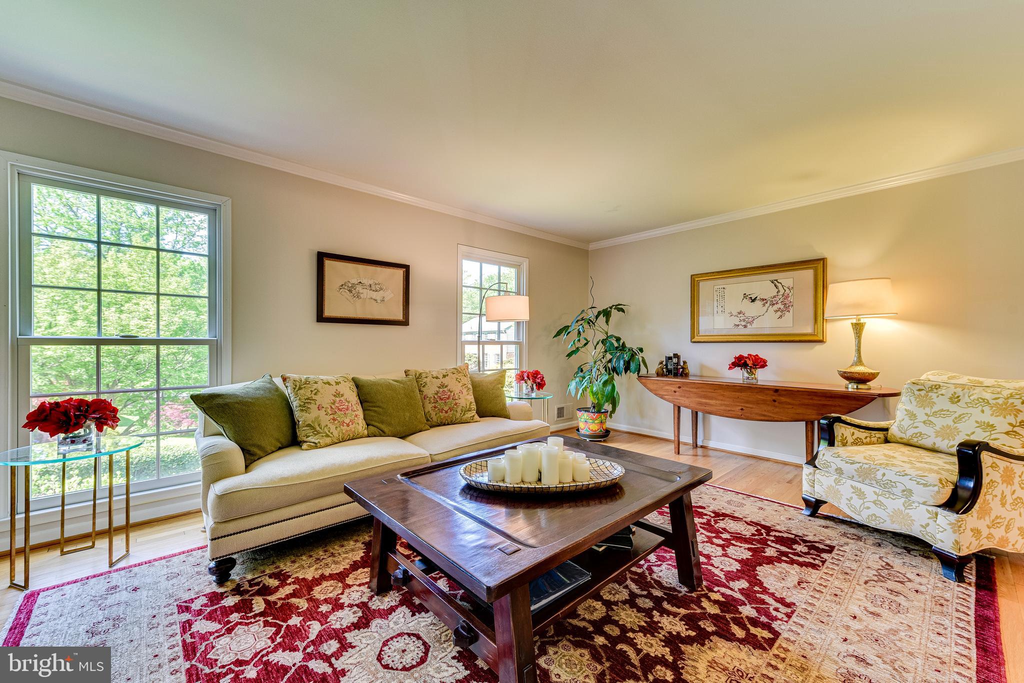 5815 Bent Twig Road McLean, VA 22101 - Photo 9 of 50 Living room with large windows and south esposure
