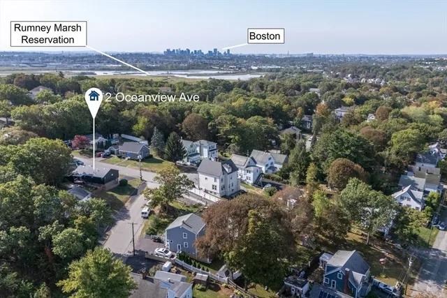 an aerial view of multiple house