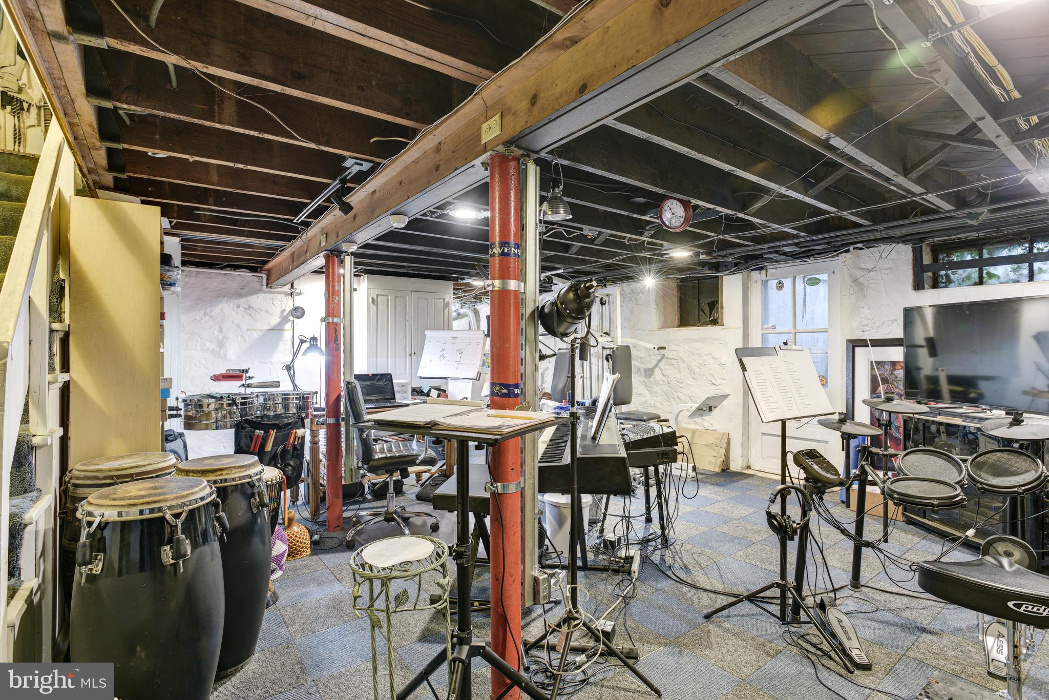 312 St Dunstans Road Baltimore, MD 21212 - Photo 42 of 54 Lower level den used as music studio
