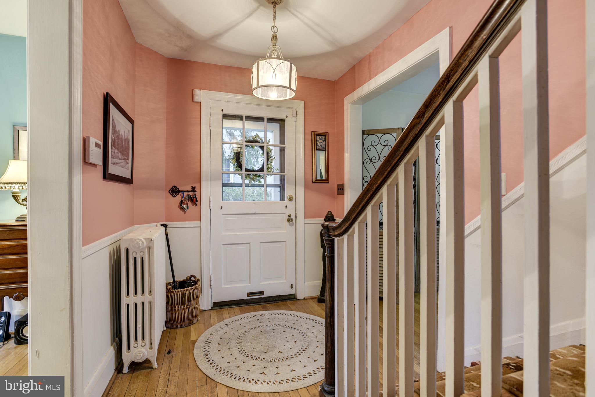 312 St Dunstans Road Baltimore, MD 21212 - Photo 8 of 54 Foyer is actually painted bright pink