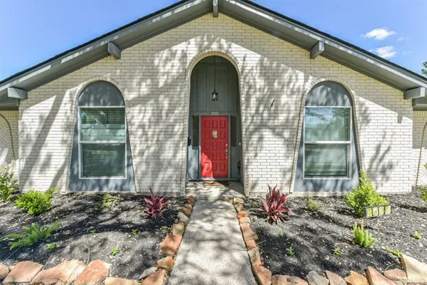 a front view of a house