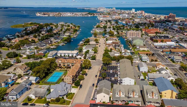 an aerial view of multiple house