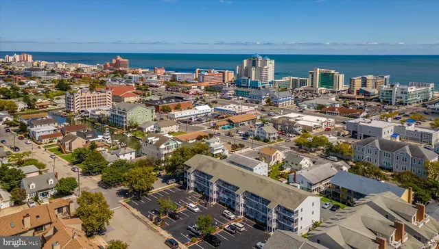 an aerial view of multiple house