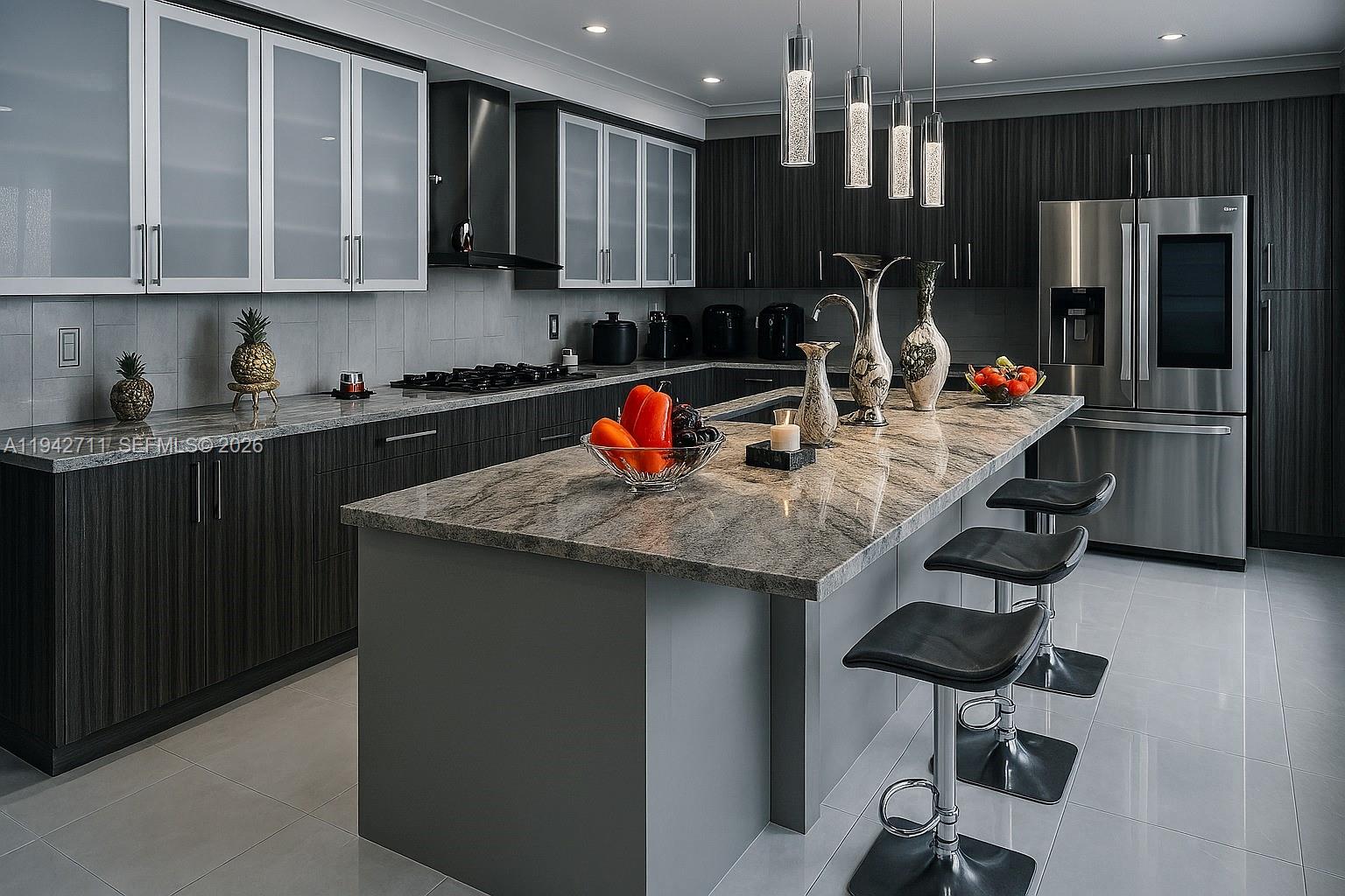 2118 Northwest 86th Street Miami, FL 33147 - Photo 4 of 10 a kitchen with stainless steel appliances granite countertop a sink refrigerator and cabinets