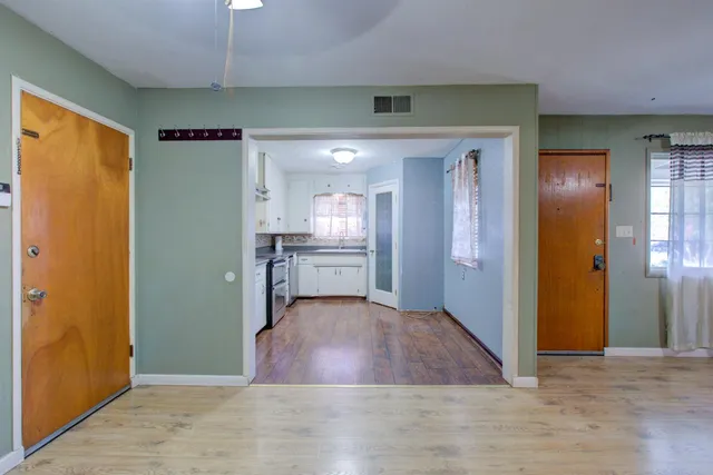 a view interior of the house and wooden floor