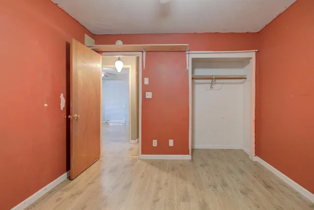 an empty room with a window