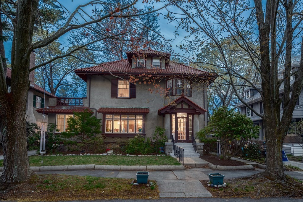 67 Crowninshield Road Brookline, MA 02446 - Photo 23 of 23 a front view of a house with a yard