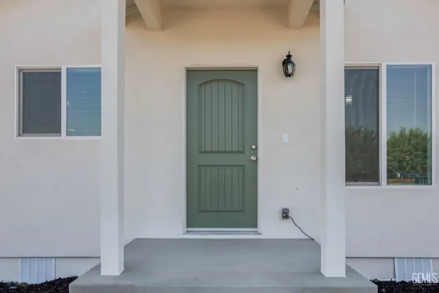 a view of a door of the house