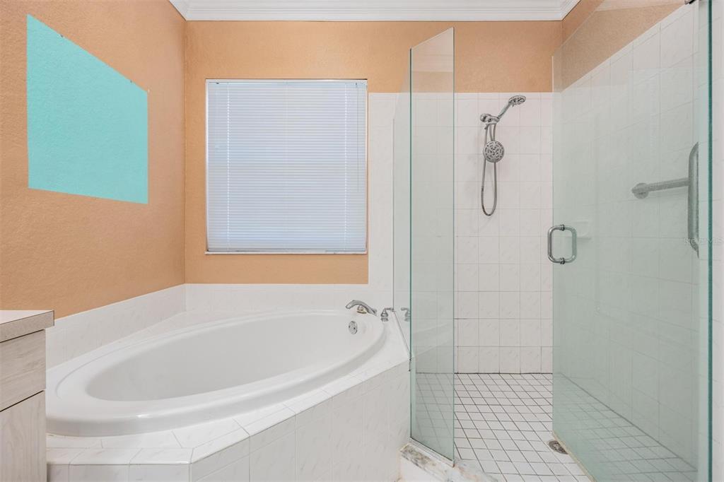 3494 Primrose Way Palm Harbor, FL 34683 - Photo 48 of 68 a white bath tub sitting next to a shower