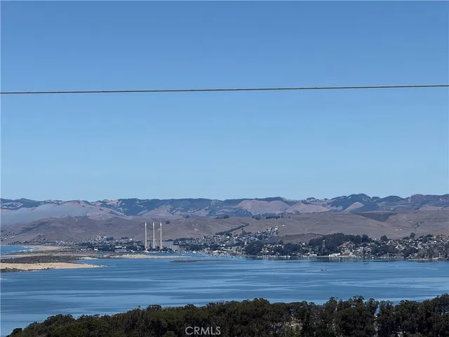 a view of a city and mountain view