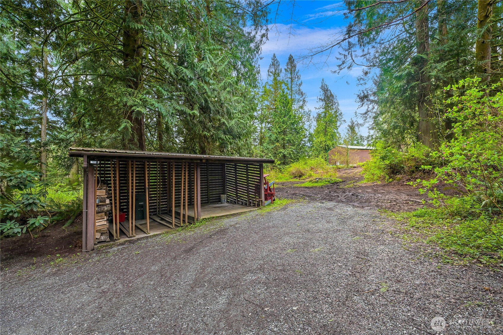 498 Summerland Road Bellingham, WA 98229 - Photo 37 of 40 a view of backyard with large trees and wooden fence