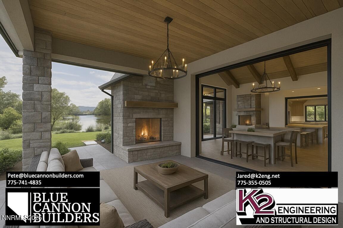 95 Hidden Lake Drive Reno, NV 89521 - Photo 42 of 43 a living room with furniture and a fireplace