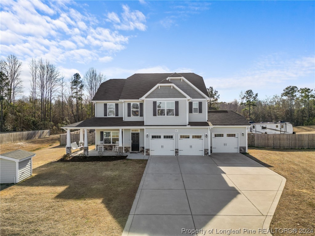a view of a house with a swimming pool