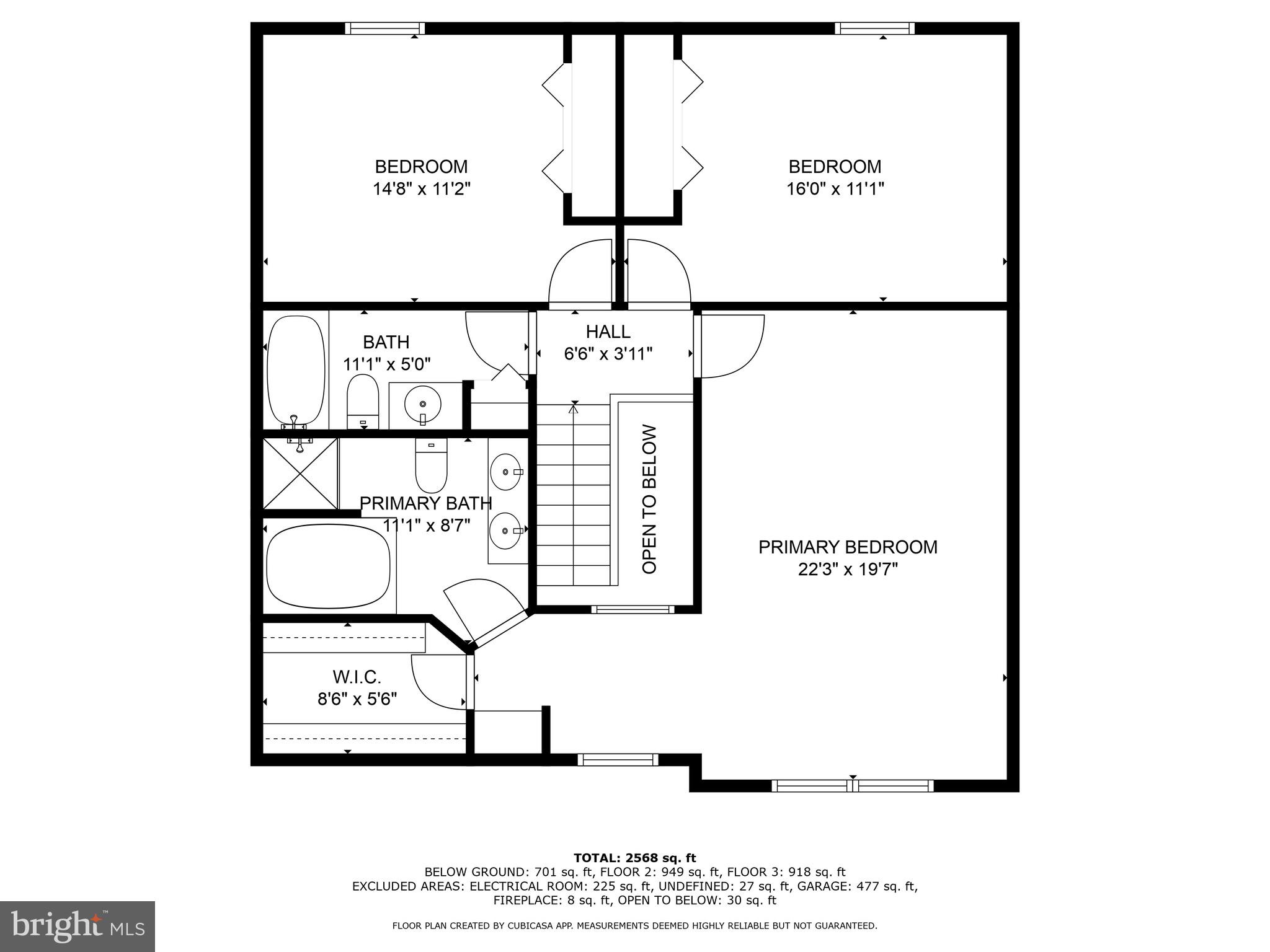 8819 Falcon Ridge Drive Randallstown, MD 21133 - Photo 37 of 38 Second Floor Plan