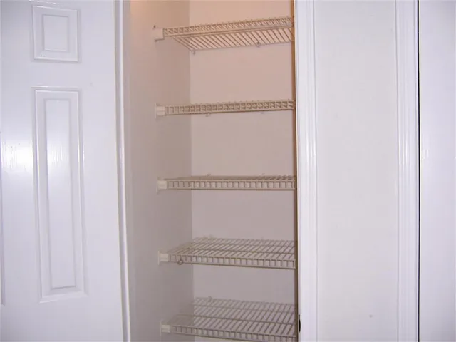 a close view of a closet