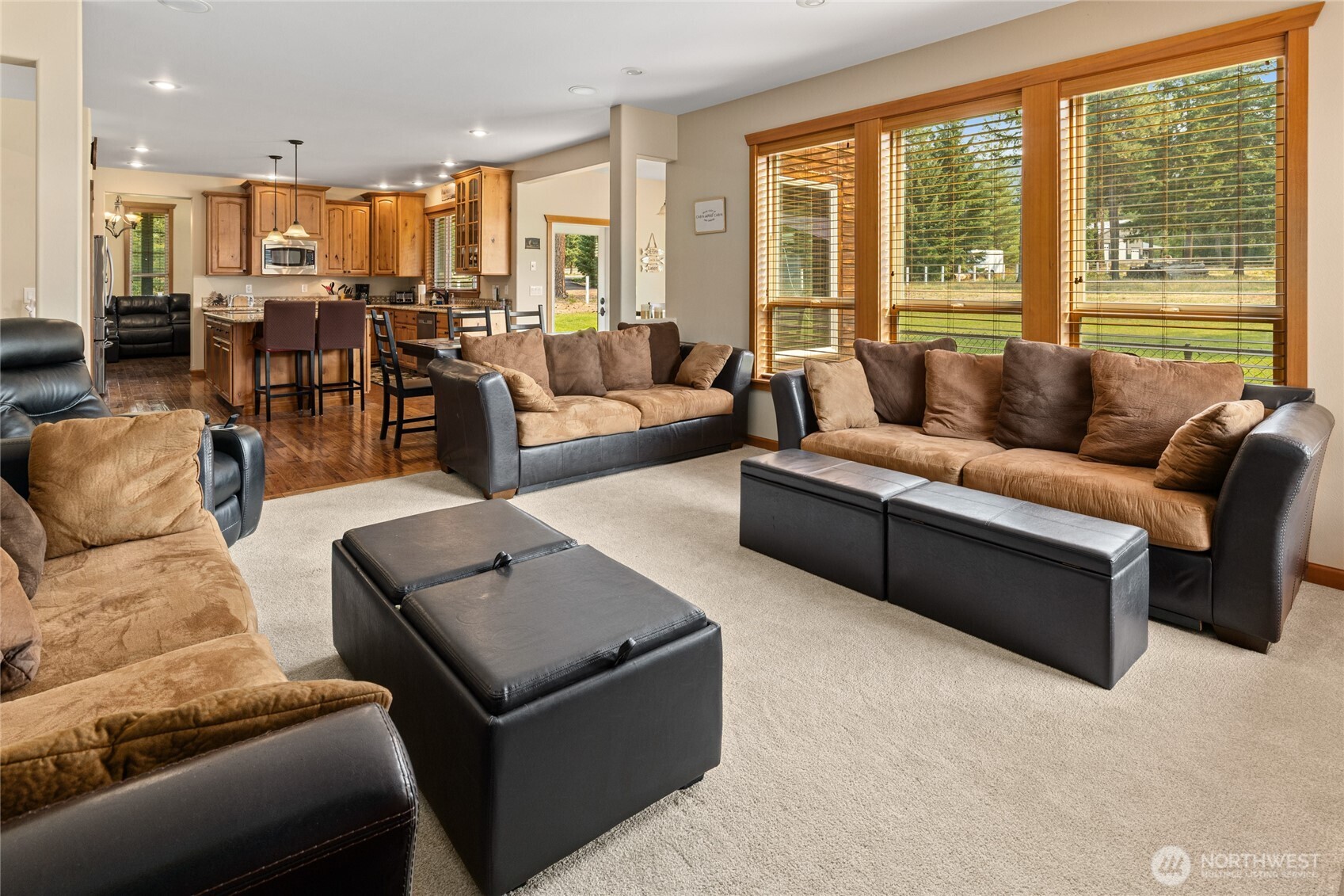 190 Revelstoke Road Cle Elum, WA 98922 - Photo 16 of 39 a living room with furniture and a large window
